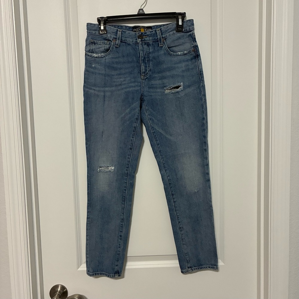 Lucky Brand Blue Sienna Slim Boyfriend Distressed Jeans Women’s Size 0/25